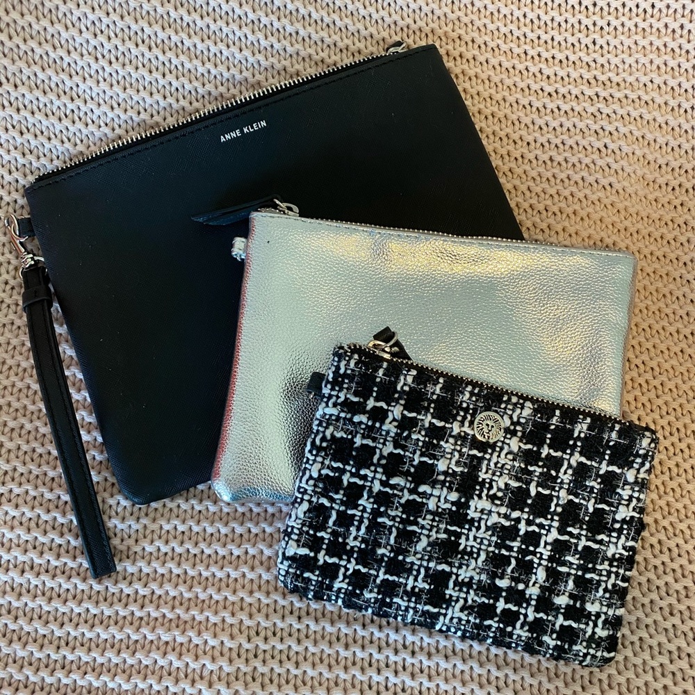 Anne Klein set of three pouches